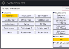 Ilustrace displeje ovládacího panelu