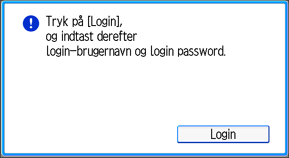 Illustration af skærmbilledet på betjeningspanelet
