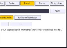 Illustration af skærmbilledet på betjeningspanelet