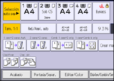 Ilustración de la pantalla panel de mandos