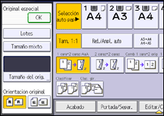Ilustración de la pantalla panel de mandos