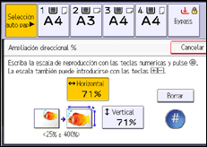 Ilustración de la pantalla panel de mandos