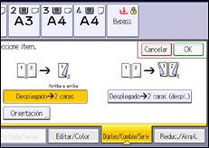 Ilustración de la pantalla panel de mandos