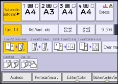 Ilustración de la pantalla panel de mandos