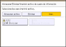 Ilustración de la pantalla panel de mandos