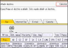 Ilustración de la pantalla panel de mandos