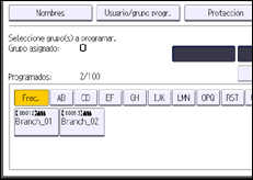 Ilustración de la pantalla panel de mandos