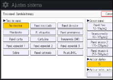 Ilustración de la pantalla panel de mandos