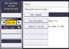 Ilustración de la pantalla panel de mandos
