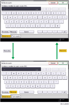 Ilustración de teclas
