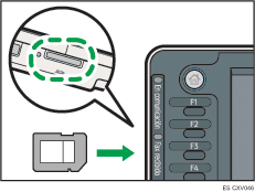 Ilustración de la ranura de memoria