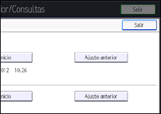 Ilustración de la pantalla panel de mandos