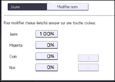 Illustration de l'écran du panneau de commande