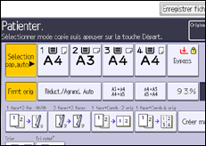 Illustration de l'écran du panneau de commande