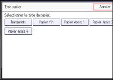 Illustration de l'écran du panneau de commande