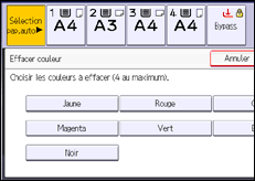 Illustration de l'écran du panneau de commande
