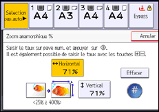 Illustration de l'écran du panneau de commande