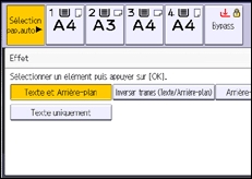 Illustration de l'écran du panneau de commande