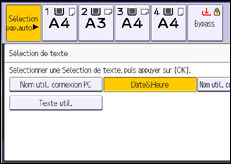 Illustration de l'écran du panneau de commande