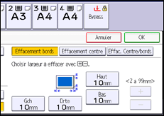 Illustration de l'écran du panneau de commande