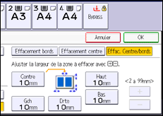Illustration de l'écran du panneau de commande