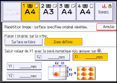 Illustration de l'écran du panneau de commande