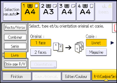 Illustration de l'écran du panneau de commande