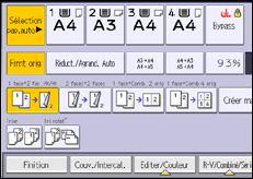 Illustration de l'écran du panneau de commande