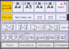 Illustration de l'écran du panneau de commande