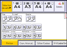 Illustration de l'écran du panneau de commande