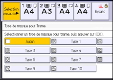 Illustration de l'écran du panneau de commande