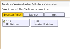 Illustration de l'écran du panneau de commande