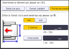 Illustration de l'écran du panneau de commande