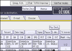 Illustration de l'écran du panneau de commande