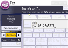 Illustration de l'écran du panneau de commande