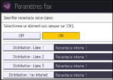 Illustration de l'écran du panneau de commande