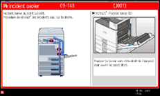 Illustration de l'écran du panneau de commande