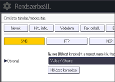 A kezelőpanel ismertetése