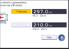 A kezelőpanel ismertetése