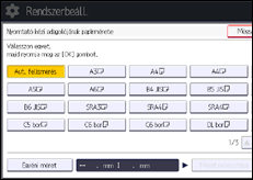 A kezelőpanel ismertetése