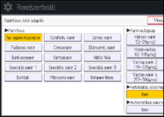 A kezelőpanel ismertetése