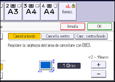 Illustrazione della schermata sul pannello di controllo