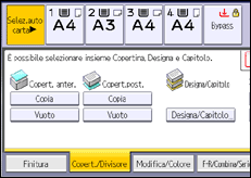Illustrazione della schermata sul pannello di controllo
