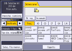 Illustrazione della schermata sul pannello di controllo
