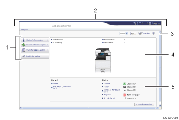 Illustrasjon av nettleserskjermbilde med nummerert bildetekst