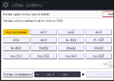 Ilustracja ekranu panela operacyjnego