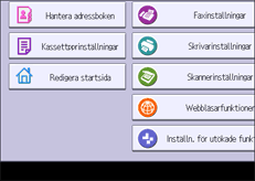 Bild av användarpanelens skärm