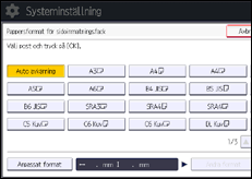 Bild av användarpanelens skärm