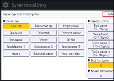 Bild av användarpanelens skärm