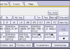 Bild av användarpanelens skärm